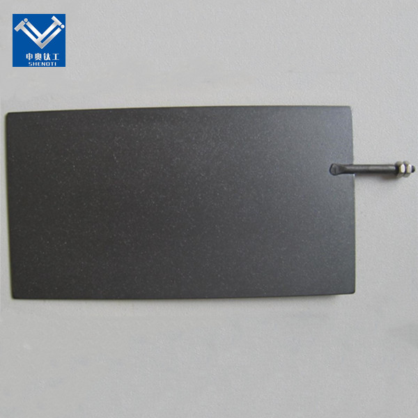 Titanium anode for alkaline water electrolysis